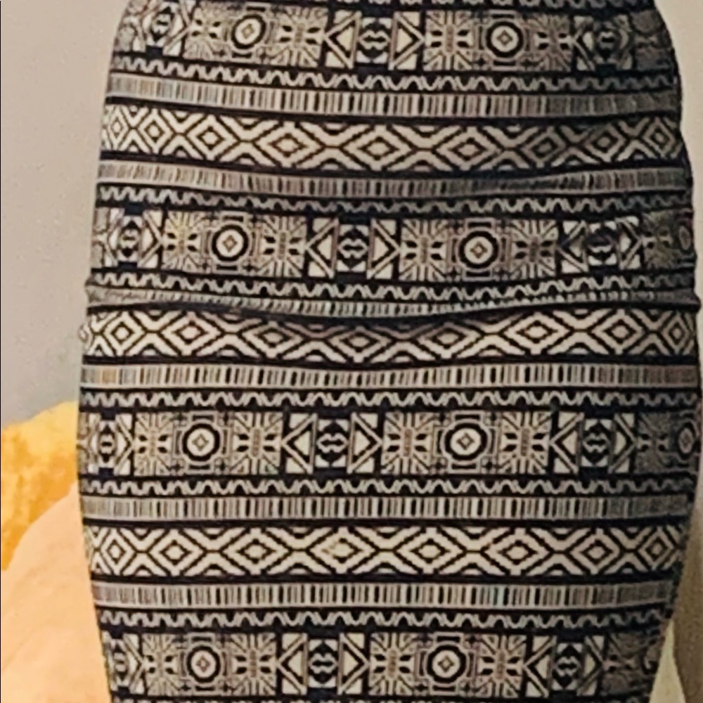 Brown and black skirt